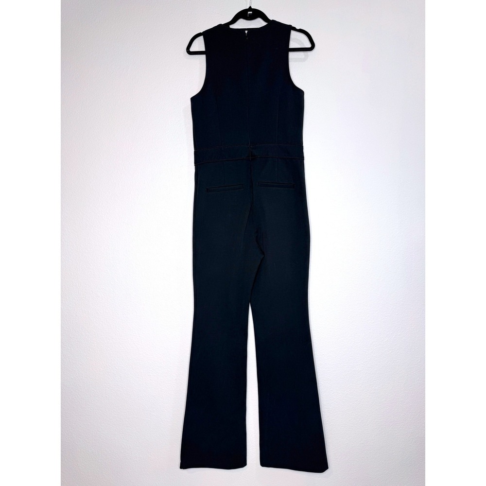 MAEVE Magdalena Jumpsuit MED Black Sleeveless Ponte Pockets Office Careerwear - Picture 5 of 9